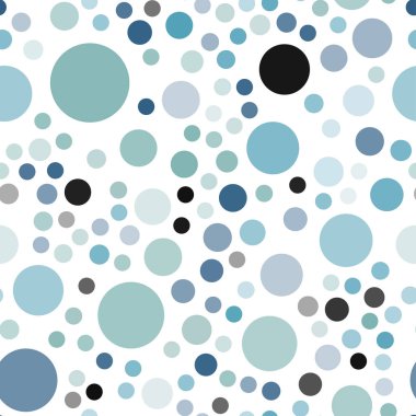 Hafif mavi vektör küreler ile seamless modeli. Bulanık daireler doğa tarzı ile güzel renkli resimde. Reklam, poster, afiş, Web sitenizin için yeni tasarım.