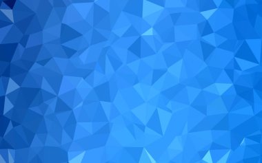 Hafif mavi vektör poligonal arka plan. Noktalı resim stili üçgenler ile yaratıcı çizimde. Tamamen yeni bir tasarım sizin broşürü.