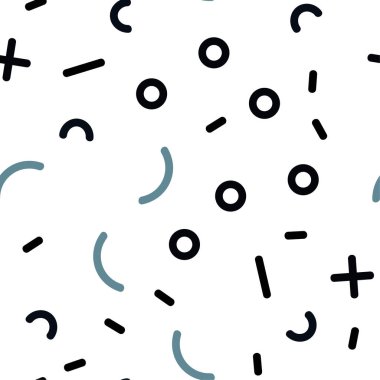 Hafif mavi vektör soyut çizgilerle seamless modeli. Beyaz arka plan üzerinde satırlarının illüstrasyon tekrarı ile. Desen için modaya uygun Kumaş, duvar kağıtları.