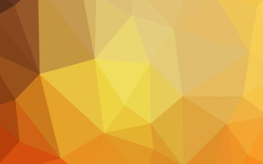 Işık turuncu vektör poligonal şablonu. Renkli resimde üçgenler ile soyut tarzda. Web siteniz için köşeli tasarım.