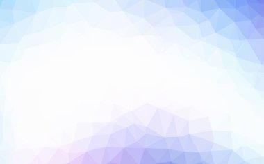 Açık Pembe, Mavi vektör soyut mozaik fon. Üçgenlerden oluşan parlayan çokgen çizimler. Arkaplanlarınız için desenli desen.