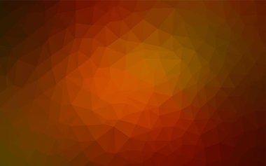 Koyu turuncu vektör düşük poli kapak. Üçgen geometrik örnek gradyan ile. Tasarımınız için üçgen desen.