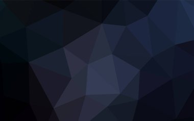 Koyu mavi vektör üçgen mozaik kapak. Üçgenler ile renkli resimde parlayan. İşiniz için en iyi üçgen tasarım.