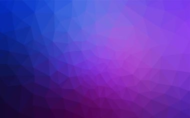 Pembe ışık, vektör soyut poligonal şablon mavi. Gradyan ile Origami tarzında yaratıcı geometrik şekil. Tasarımınız için üçgen desen.