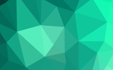 Işık yeşil vektör Çokgen soyut düzeni. Renkli resimde üçgenler ile soyut tarzda. Afiş için tamamen yeni şablon.