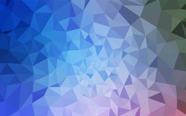 Açık mavi, vektör düşük poli düzen yeşil. Noktalı resim stili üçgenler ile yaratıcı çizimde. İş tasarımınız için yeni stil.