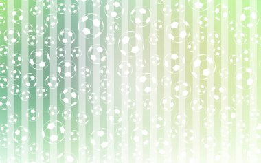 Spor sembolleri ile ışık yeşil vektör düzeni. Renkli resimde gradiental bir zemin üzerinde toplar. Poster, afiş ve spor karşılaşmaları için Tasarla.