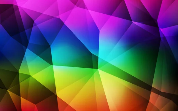 Modèle Triangles Vectoriels Multicolores Foncés Échantillon Géométrique Triangulaire Avec Gradient — Image vectorielle