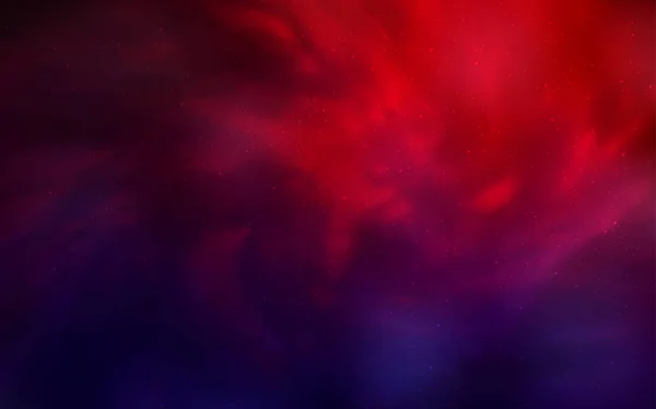 Dunkelblaue Rote Vektorschablone Mit Raumsternen Leuchtende Illustration Mit Himmelssternen Auf — Stockvektor