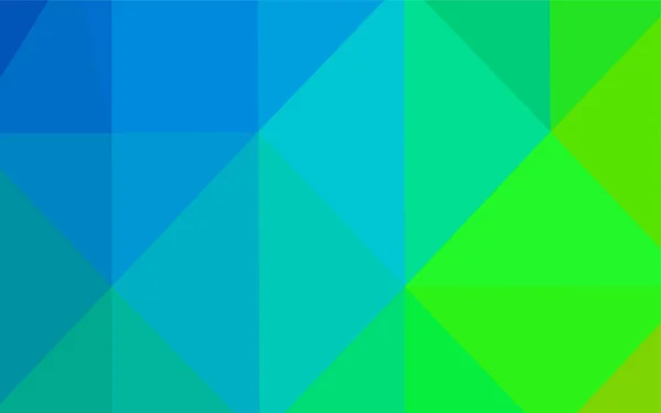 浅蓝色 绿色矢量多边形背景 优雅明亮的多边形插图与渐变 最佳三角设计为您的企业 — 图库矢量图片