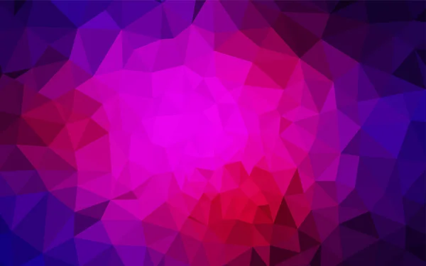 Dunkelrosa Blauer Vektor Polygonaler Hintergrund Farbenfrohe Illustration Polygonalen Stil Mit — Stockvektor