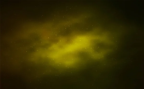 Tmavě Zelené Žluté Vector Šablony Prostorem Hvězdy Svítící Obrázek Hvězdami — Stockový vektor