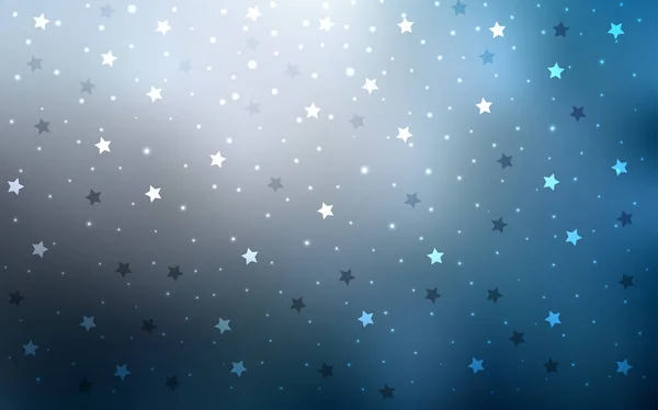 Luz Azul Fundo Vetorial Com Estrelas Coloridas Ilustração Colorida Brilhante —  Vetores de Stock