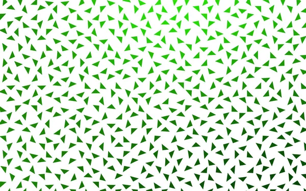 Yeşil vektör renkli arka plan, hangi üçgen oluşur ışık. Desen beyaz arka plan üzerinde renkli üçgen ile.
