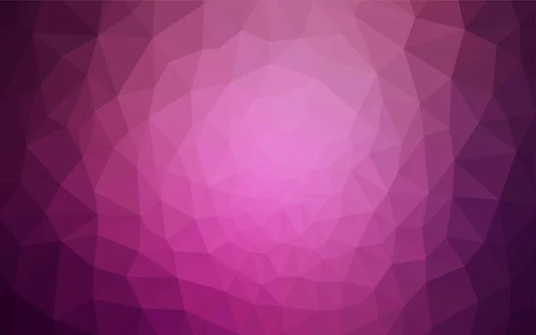 Темно Рожевий Векторний Трикутник Мозаїчна Текстура Блискуча Полігональна Ілюстрація Яка — стоковий вектор