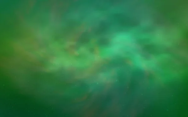 Светло Зеленый Векторный Узор Звездами Ночного Неба Блестящая Абстрактная Иллюстрация — стоковый вектор