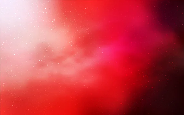 Fond Vectoriel Rouge Clair Avec Étoiles Galaxie Illustration Colorée Brillante — Image vectorielle