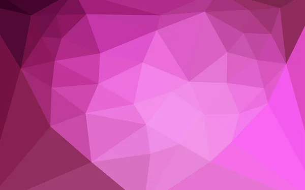 Світло Рожевий Векторний Багатокутник Абстрактний Фон Серцем Центрі Багатокутна Ілюстрація — стоковий вектор