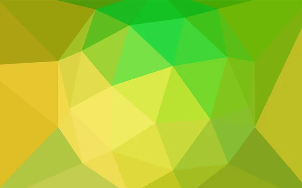 Hellgrüne Gelbe Vektordreieck Mosaik Vorlage Geometrische Darstellung Origami Stil Mit — Stockvektor