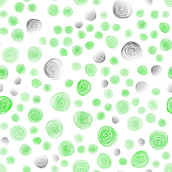 Světle Zelené Vektor Bezešvé Doodle Jasný Vzor Nové Barevné Ilustrace — Stockový vektor