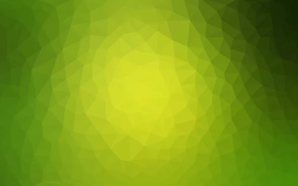 Πράσινο Κίτρινο Διάνυσμα Φόντο Κρύσταλλο Χαμηλή Πολυ Φως Πολύγωνο Πρότυπο — Διανυσματικό Αρχείο