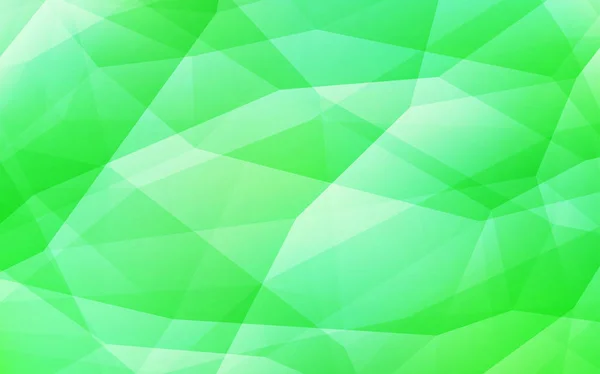 Hellgrünes Vektormosaik Dreieckige Geometrische Probe Mit Steigung Polygonales Design Für — Stockvektor
