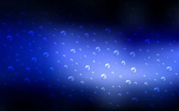 Dunkelblauer Vektorhintergrund Mit Blasen Illustration Mit Einer Reihe Leuchtender Farbenfroher — Stockvektor