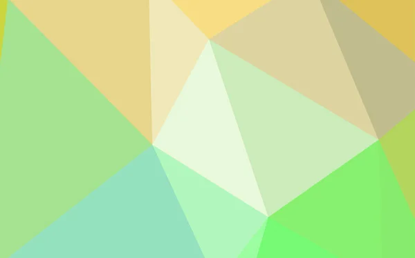 Hellgrüner Gelber Vektor Abstrakter Mosaikhintergrund Moderne Abstrakte Illustration Mit Dreiecken — Stockvektor