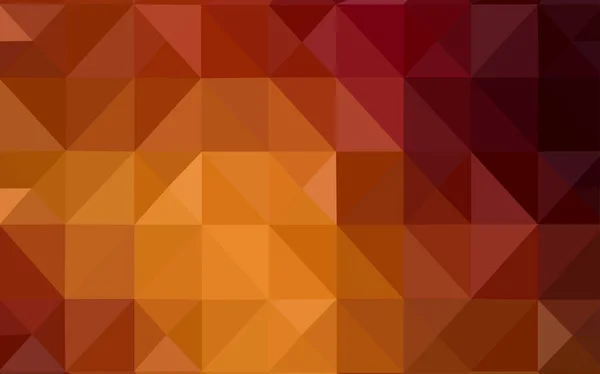 Fondo Poligonal Vectorial Naranja Oscuro Ilustración Abstracta Colorida Con Triángulos — Vector de stock