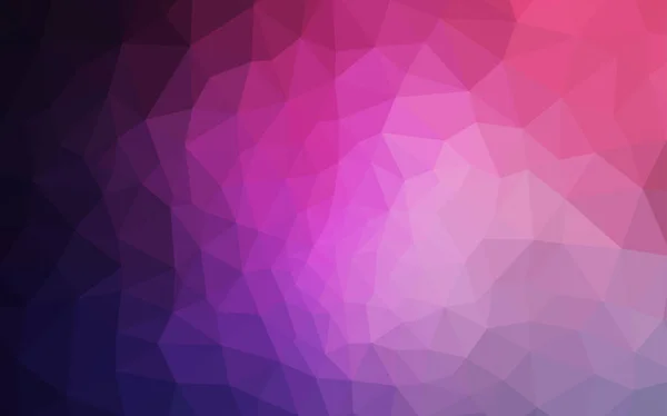 Violet Foncé Vecteur Rose Brillant Couverture Triangulaire Illustration Polygonale Brillante — Image vectorielle