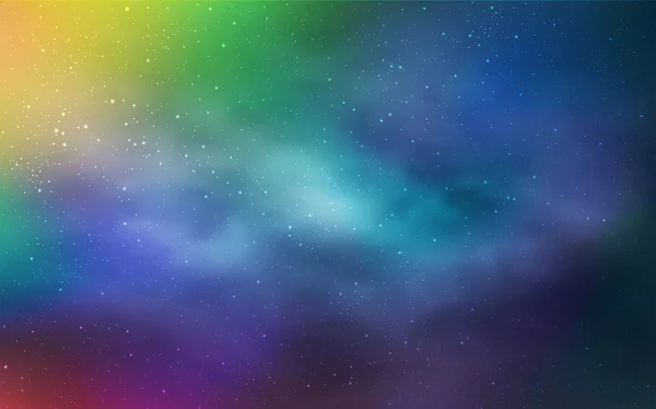 Luz Multicolor Cobertura Vetorial Com Estrelas Astronômicas Ilustração Colorida Brilhante — Vetor de Stock