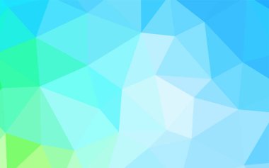 Açık mavi, vektör soyut poligonal model yeşil. Gradyan ile Origami tarzında yaratıcı geometrik şekil. Desen için bir marka kitabın zemin.