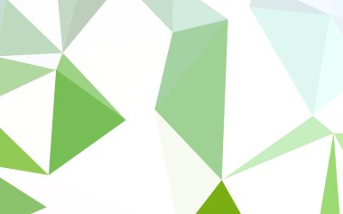 Işık yeşil vektör düşük poli düzeni. Çokgen şekilleri ile bir örnek. Marka kitap için yeni şablon.