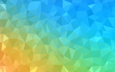 Açık mavi, vektör Çokgen zemin sarı. Üçgen geometrik örnek gradyan ile. Marka kitap için yeni şablon.