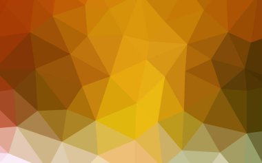 Açık yeşil, sarı vektör soyut poligonal şablonu. Noktalı resim stili üçgenler ile yaratıcı çizimde. İş tasarımınız için yeni stil.