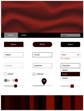 Soyut daireler ile koyu kırmızı vektör tel kafes kiti. Bandy çizgilerle modern degrade soyut resim. Açılış sayfanız için modern şablon.