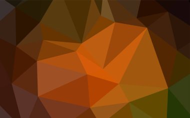 Koyu yeşil, sarı vektör üçgen mozaik şablonu. Çokgen şekilleri ile bir örnek. Bu desen bir marka kitap bir parçası olarak kullanılabilir.