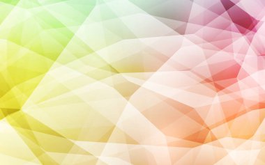 Açık yeşil, kırmızı vektör Çokgen zemin. Renkli resimde gradyan ile poligonal tarzı. İşiniz için en iyi üçgen tasarım.