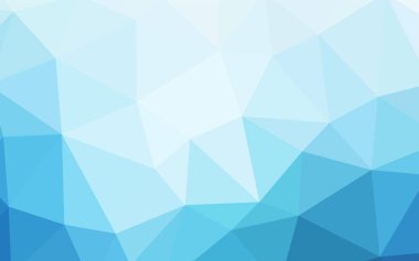 Hafif mavi vektör degrade üçgenler desen. Gradyan ile Origami tarzında yaratıcı geometrik şekil. Cep telefonu arka plan için şablon.