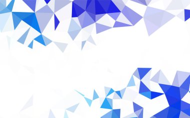 Açık mavi, vektör soyut Mozaik Desen yeşil. Noktalı resim stili üçgenler ile yaratıcı çizimde. Tamamen yeni bir tasarım sizin broşürü.