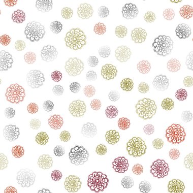 Koyu yeşil, kırmızı Dikişsiz doğal zarif desen vektör. Zarif bir parlak örnek çiçeklerle doğal tarzı. El boyalı tasarım web, broşür, tekstil.