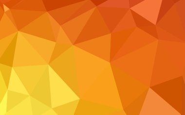 Işık kırmızı, sarı vektör degrade üçgenler şablonu. Renkli resimde üçgenler ile soyut tarzda. Afiş için tamamen yeni şablon.