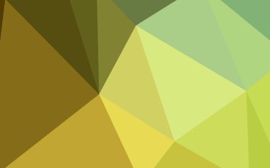 Koyu yeşil, sarı vektör soyut poligonal şablonu. Üçgenler ile renkli resimde parlayan. Desen için bir marka kitabın zemin.