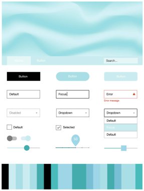Eğik çizgili ışık mavi vektör stil rehberi. Glitter soyut resim bulanık kabarcık şekilleri ile... Web siteleri için basit renkli tasarım.
