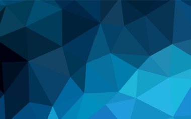 Koyu mavi vektör üçgen mozaik şablonu. Glitter soyut resim zarif bir üçgen ile. İşiniz için en iyi üçgen tasarım.