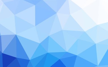 Hafif mavi vektör soyut mozaik desen. Üçgenler ile modern soyut resim. Marka kitap için yeni şablon.