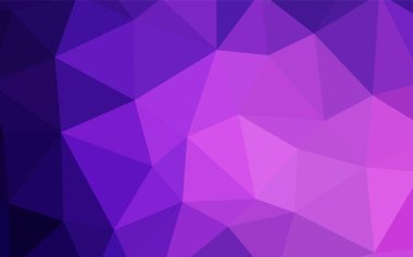 Mor ışık, vektör Çokgen soyut düzen pembe. Üçgenler ile modern soyut resim. Tasarımınız için üçgen desen.