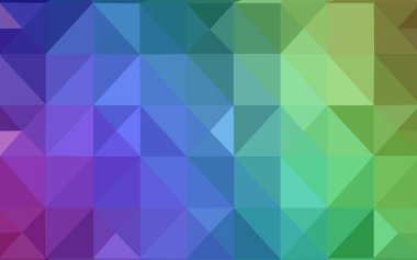 Işık çok renkli vektör arka plan poligonal. Üçgenler ile renkli resimde parlayan. Afiş için tamamen yeni bir şablon.