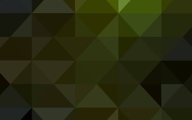 Koyu yeşil, sarı vektör soyut mozaik desen. Üçgenler ile modern soyut resim. Cep telefonu arka plan için şablon.