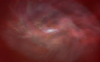 Kozmik yıldızlı hafif turuncu vektör düzeni. Parlak astronomik yıldızlı parlak renkli çizimler. Kozmik arkaplanlar için şablon.